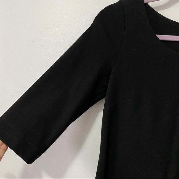 Kate Spade Black Shift Dress 3/4 Sleeve Size Small - Picture 4 of 9